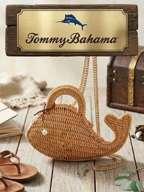 Tommy Bahama Wicker Whale Bag